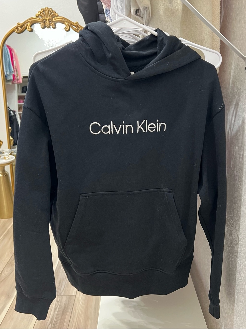 NWOT Calvin Klein Black Crewneck Hoodie
